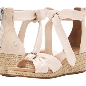 Brand New with Box - Ugg Yarrow Wedge Sandal - Natural Canvas - 9M